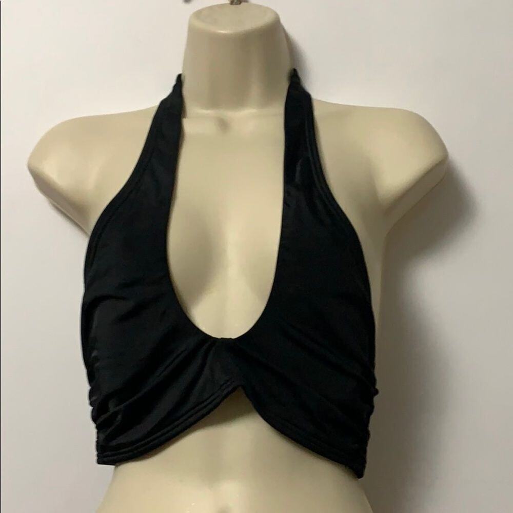 NWT LOFT BEACH‎ BLACK SWIMSUIT TOP SIZE S